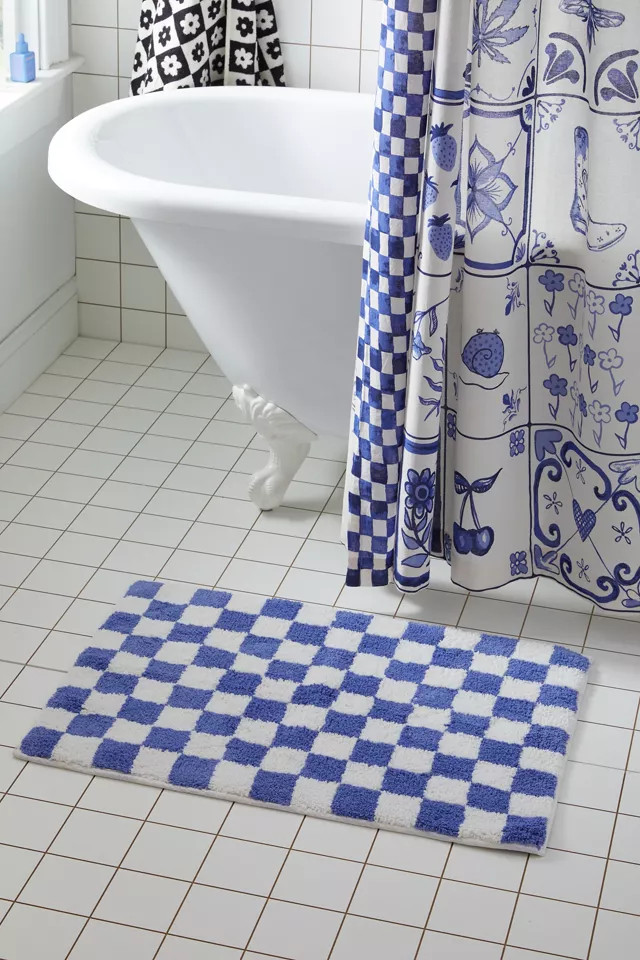 Checkerboard Bath Mat | Urban Outfitters (US and RoW)