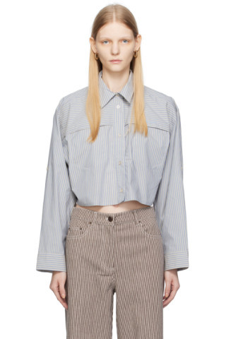 Blue Cropped Shirt | SSENSE
