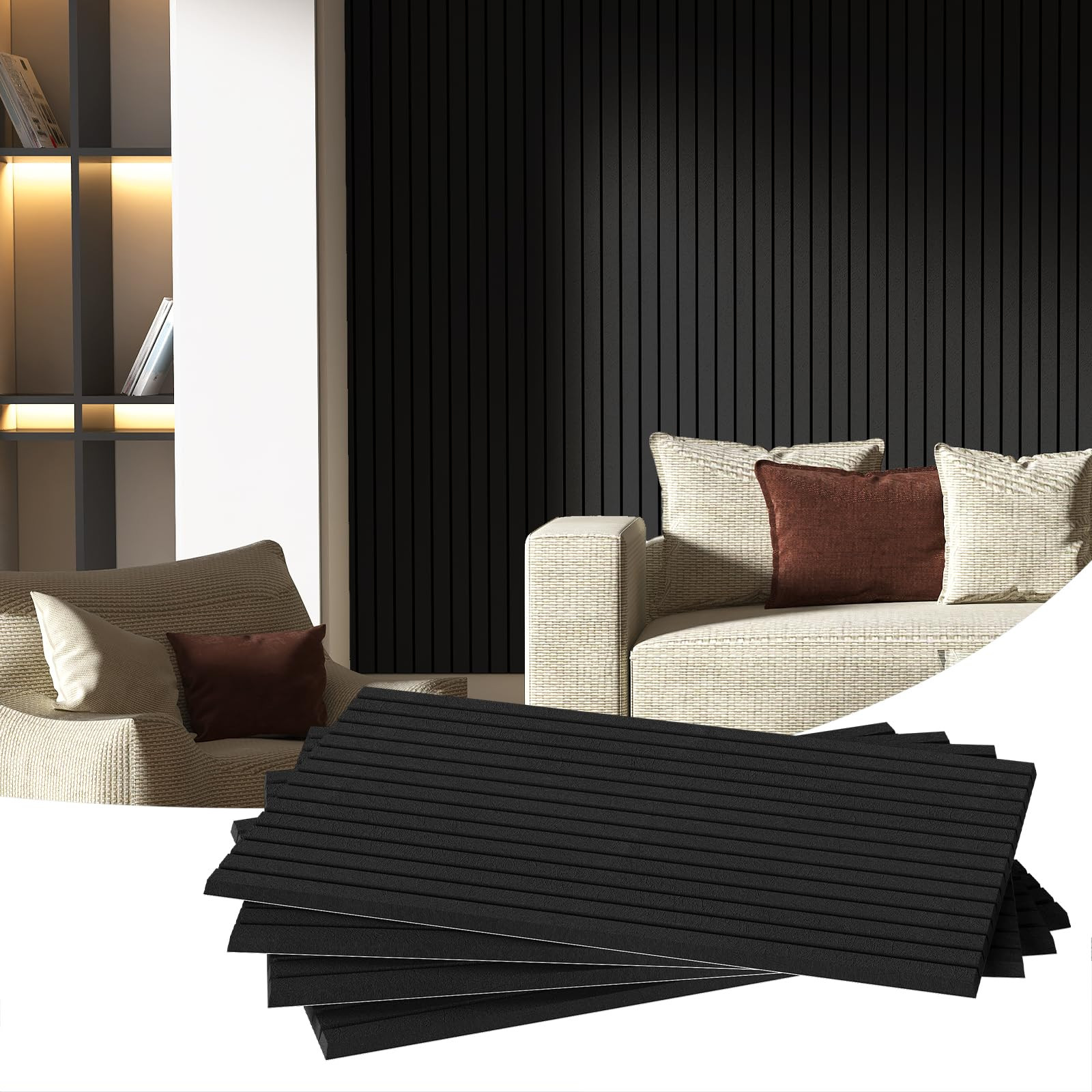 4 Pack Large Acoustic Panels,48"*24"*0.47"Self-Adhesive Soundproof Wall Panels,High Density Sound... | Amazon (US)