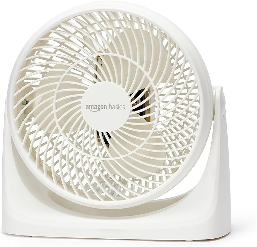 Amazon Basics Tisch-Ventilator tragbar, 18 cm, ger\u00e4uscharme K\u00fchlung, 3 Geschwindigkeite... | Amazon (DE)