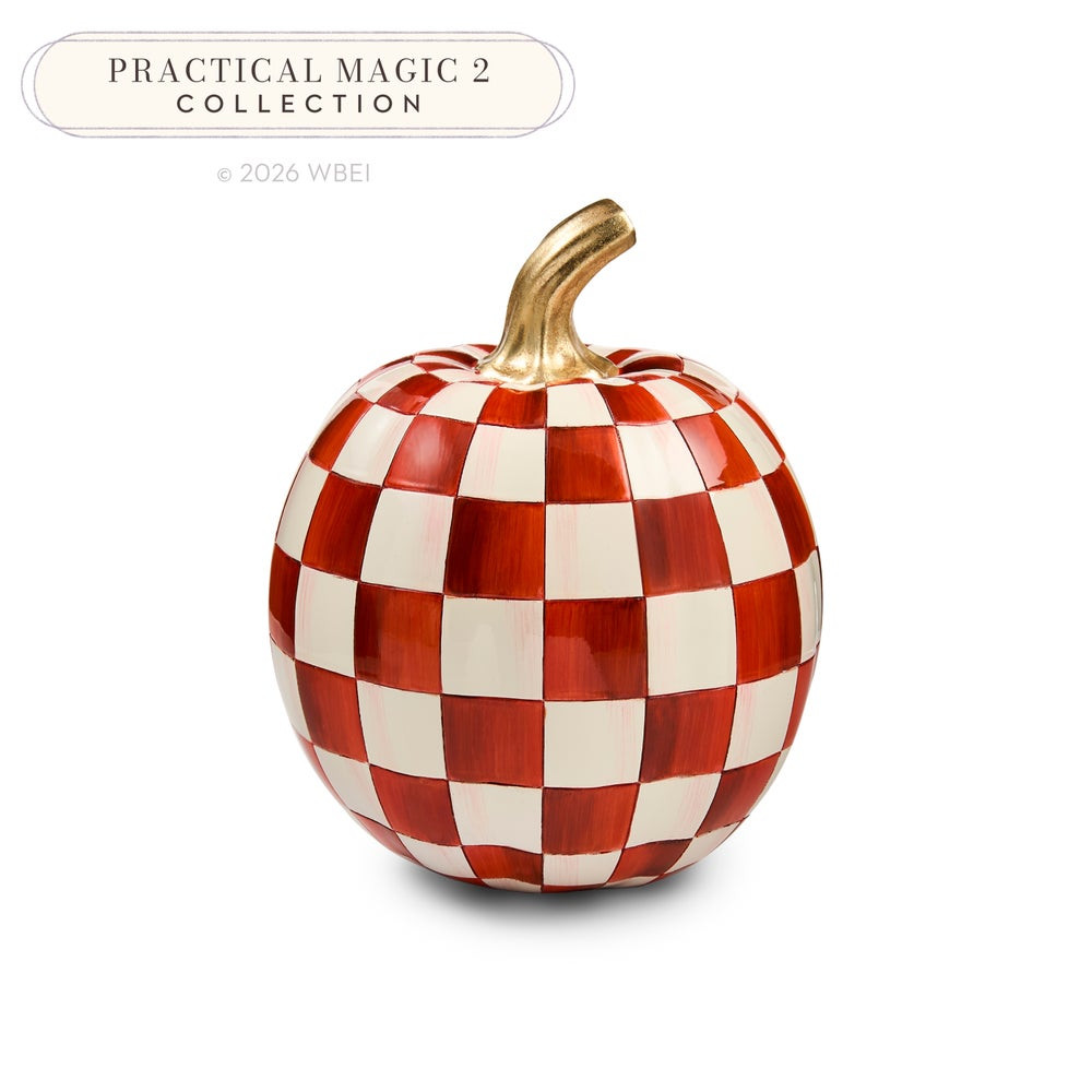 Paprika Check Small Pumpkin | MacKenzie-Childs