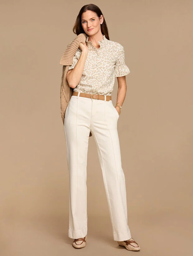 Ruffle Top - Alluring Leopard | Talbots