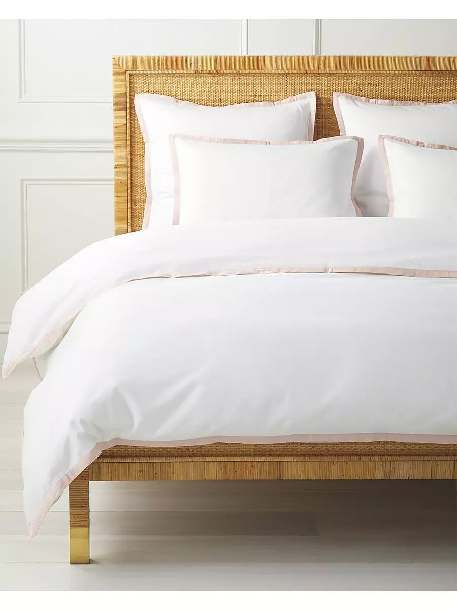 Border Frame Sateen Duvet Cover | Serena and Lily