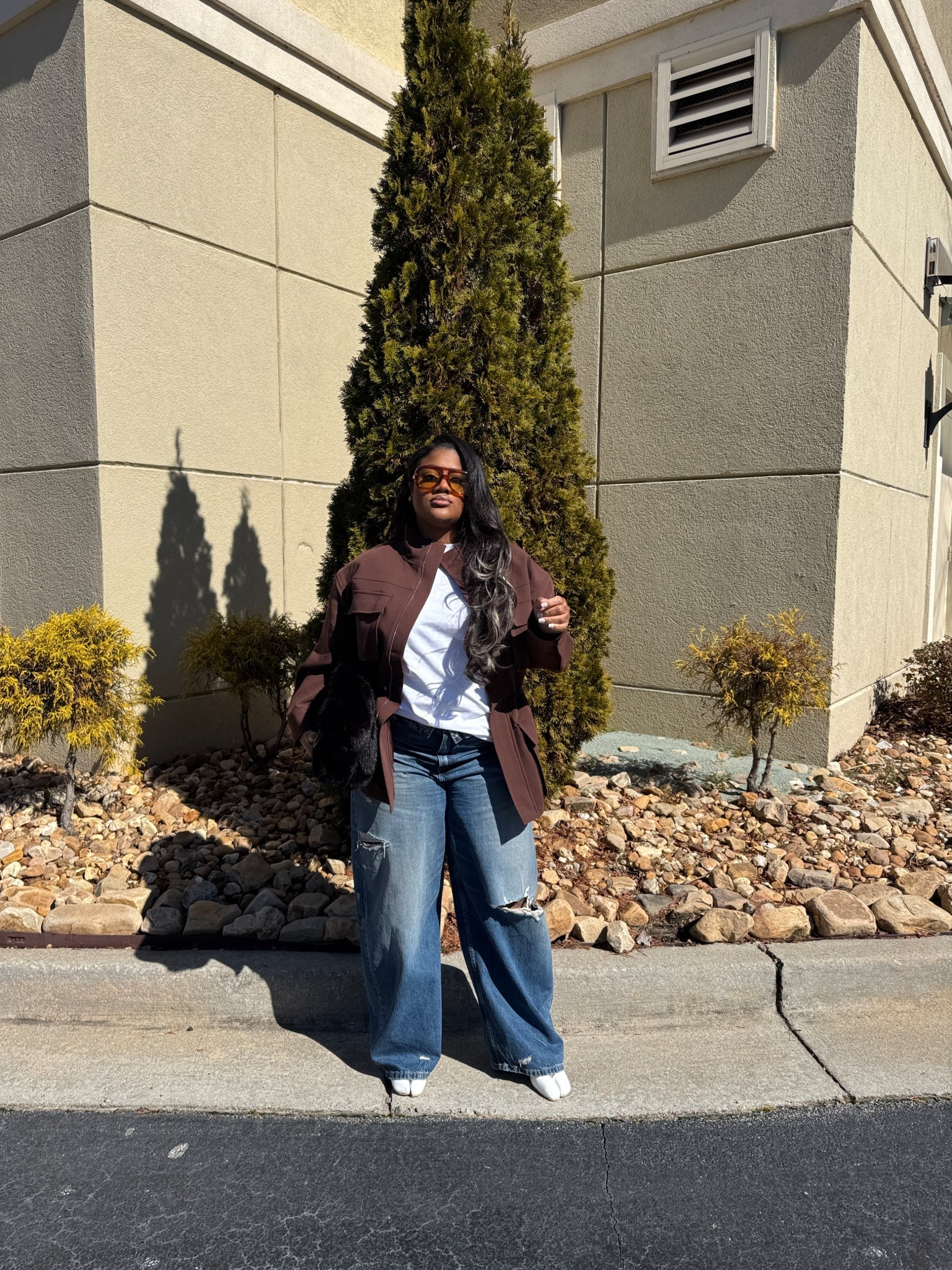 This jacket runs oversized wearing a size XS. 

#LTKootd #LTKMidsize #LTKSaleAlert