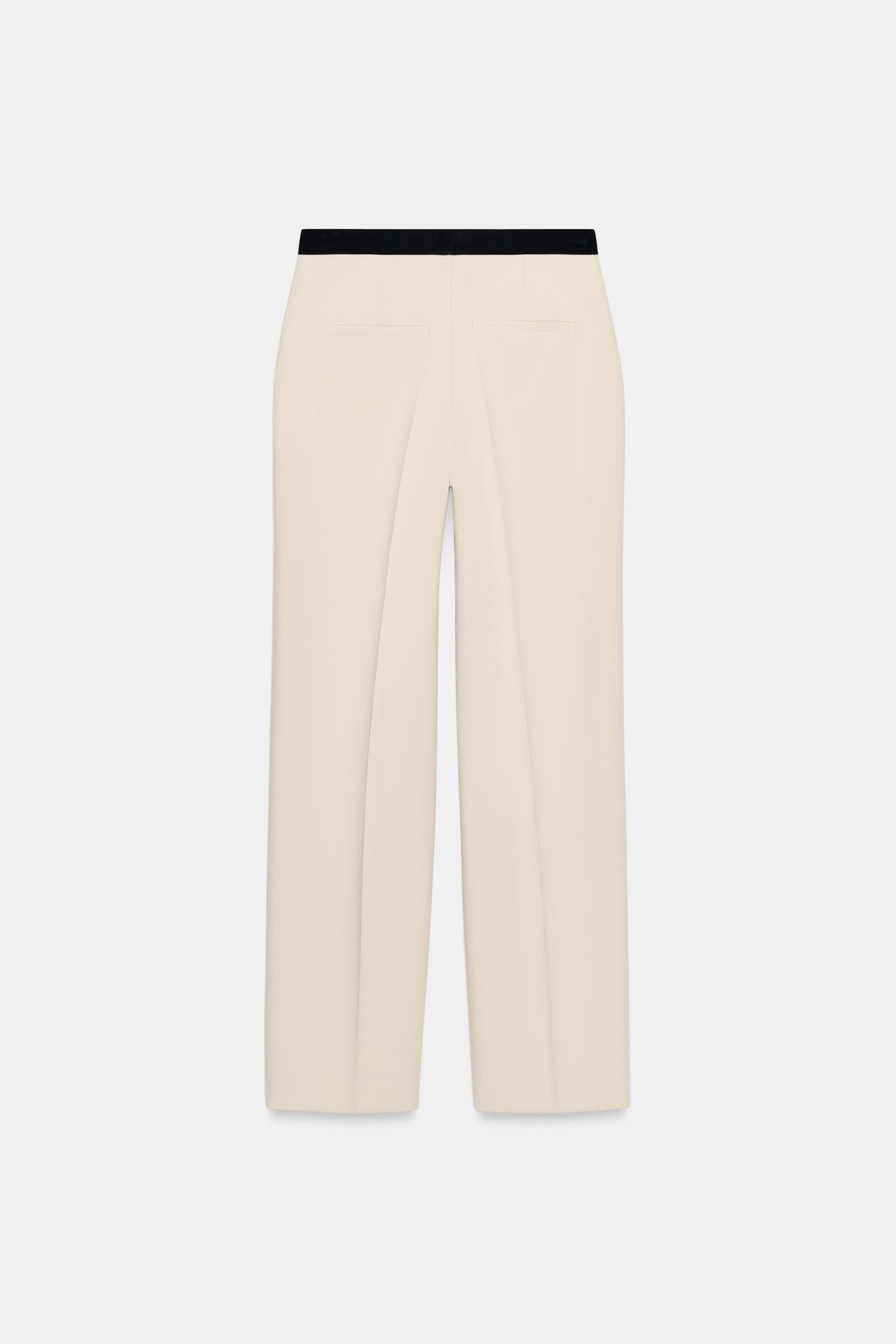 CONTRAST WAIST STRAIGHT TROUSERS SET | Zara UK