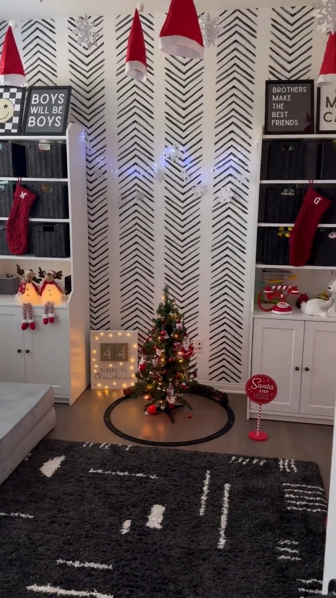 I can’t wait to share everything we added this year 😍👏 Almost done! 

Holiday decorations, kids playroom decor, Christmas decorations for kids, kids Christmas tree, Target Christmas decorations, Amazon Christmas decorations, black and white playroom, boys playroom





#LTKHoliday #LTKmomlife #LTKKids