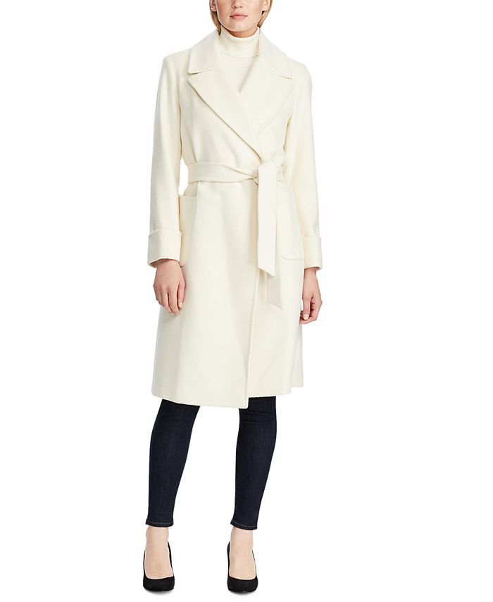 Women's Wool-Blend Wrap Coat | Macys (US)