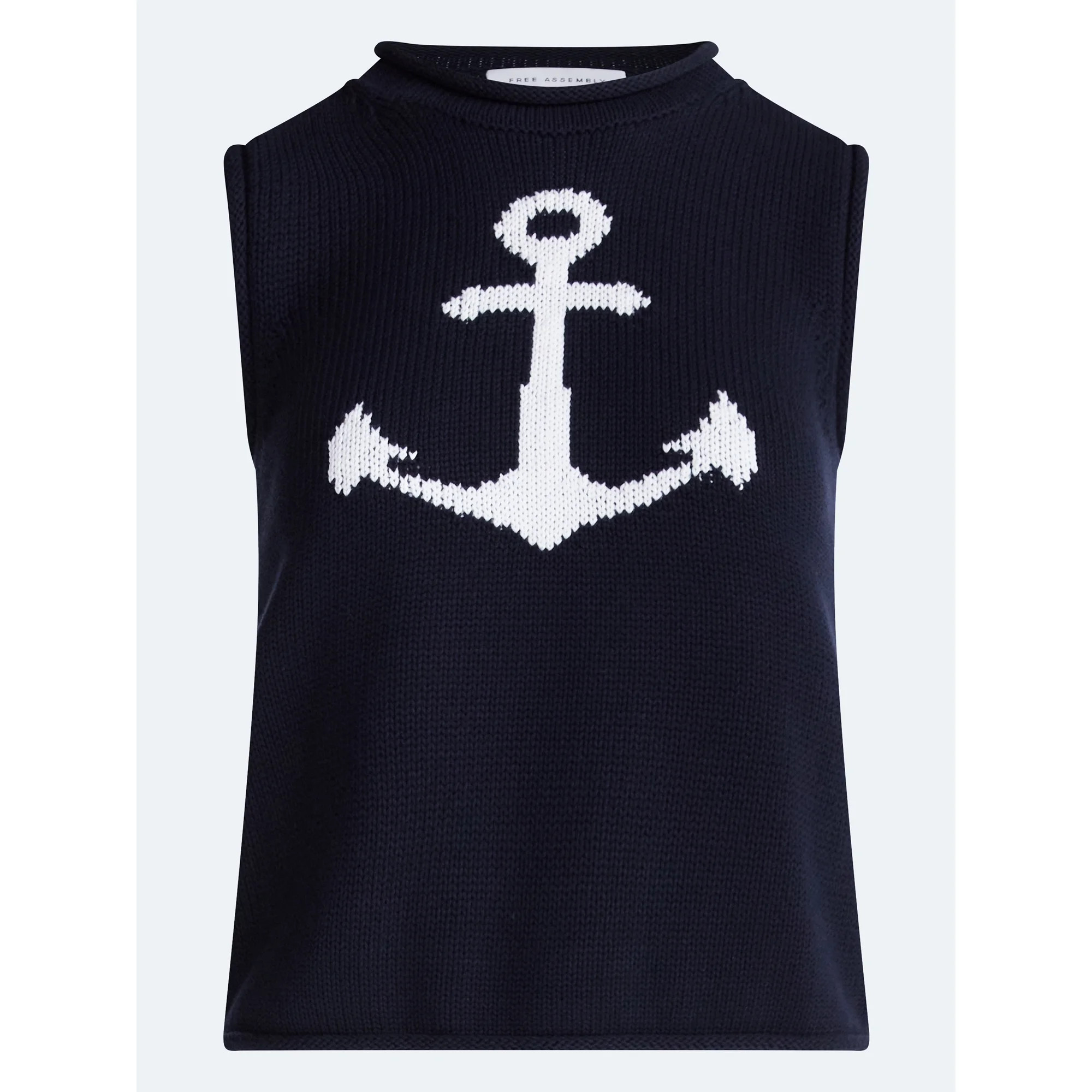 Free Assembly Women's and Women's Plus Roll Neck Sleeveless Cotton Sweater, Lightweight, Sizes XS... | Walmart (US)