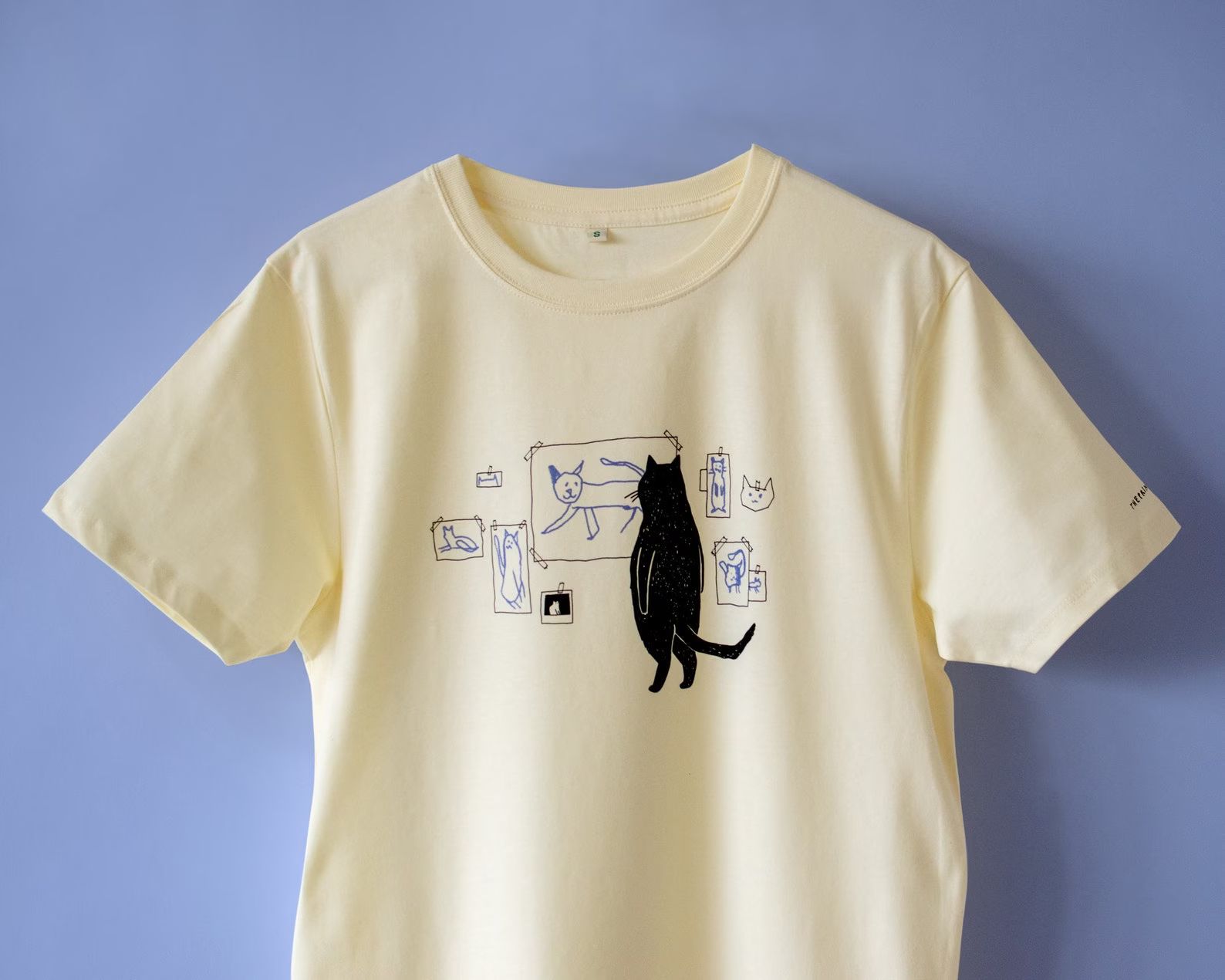 Cat Gallery T-shirt  Hand Screen Printed on Ecru/light Yellow - Etsy | Etsy (US)