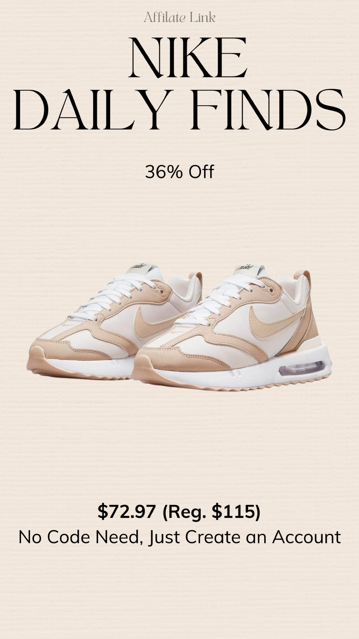 Great deal on super cute Nikes, they look tan in real life, even though the color says light pink!



#LTKshoecrush #LTKunder100