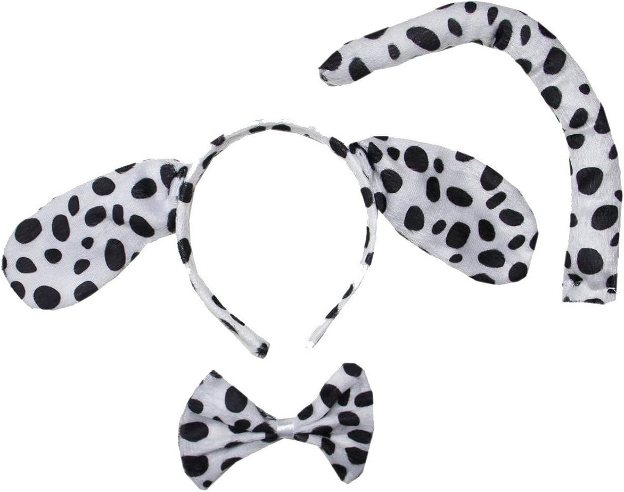 Kirei Sui Kids Dalmatian Headband Bowtie Tail 3pcs Costume | Amazon (US)