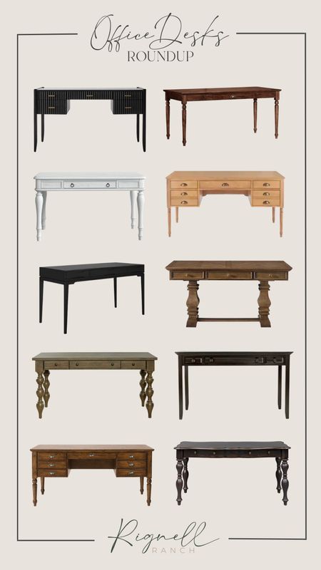 The Rignell Ranch office desk roundup! These are desks I looked at while we renovated our home office. 

#wayfair #potterybarn #homedepot #williamssonoma #wooddesk

#LTKFind #LTKsalealert #LTKhome