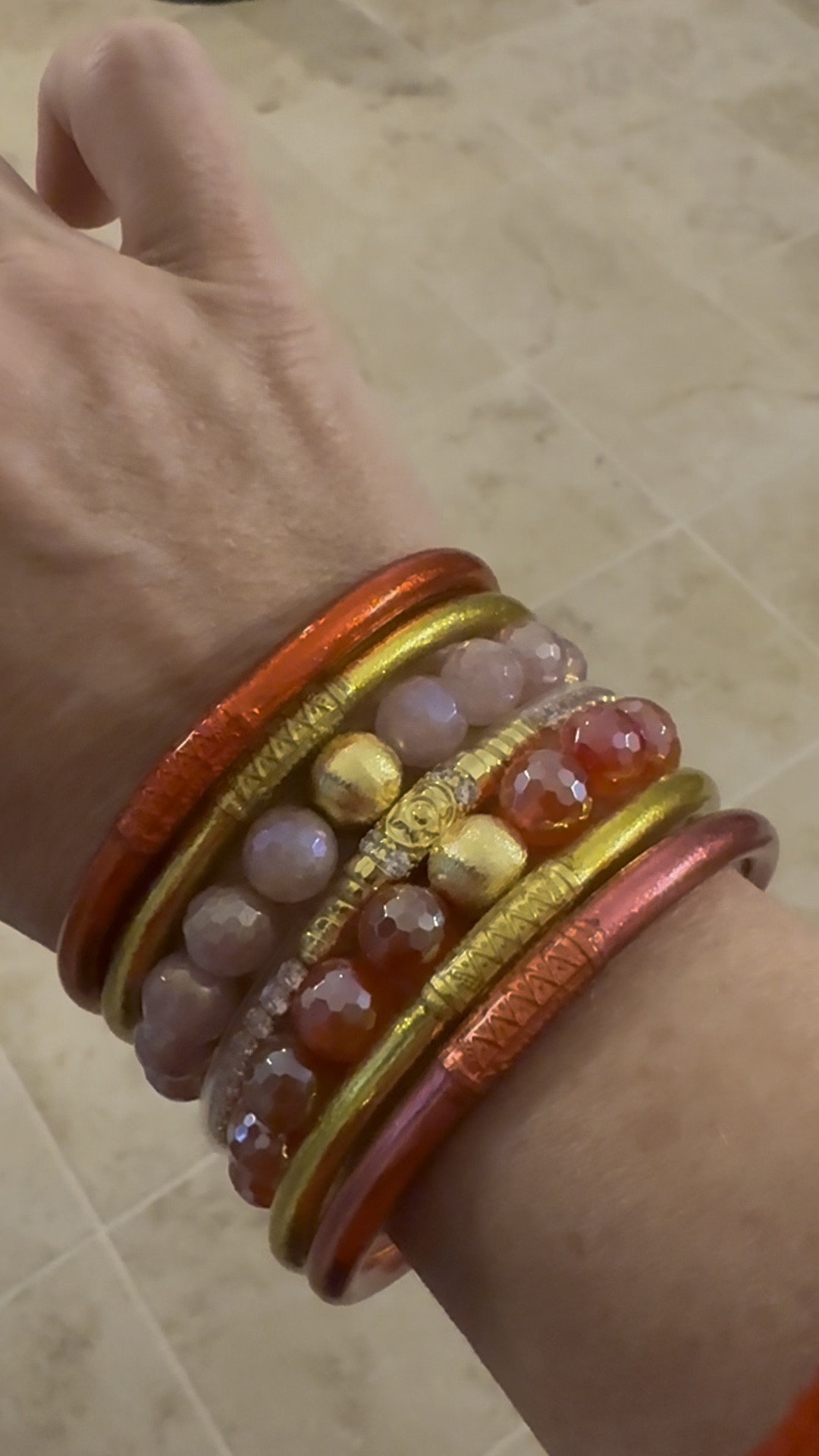 Love creating my own BudHaGirl stacks! ✨ I’m wearing several different color All Weather Bracelets with the Bangles❤️💗

#LTKOver40 #LTKWatchNow #LTKStyleTip