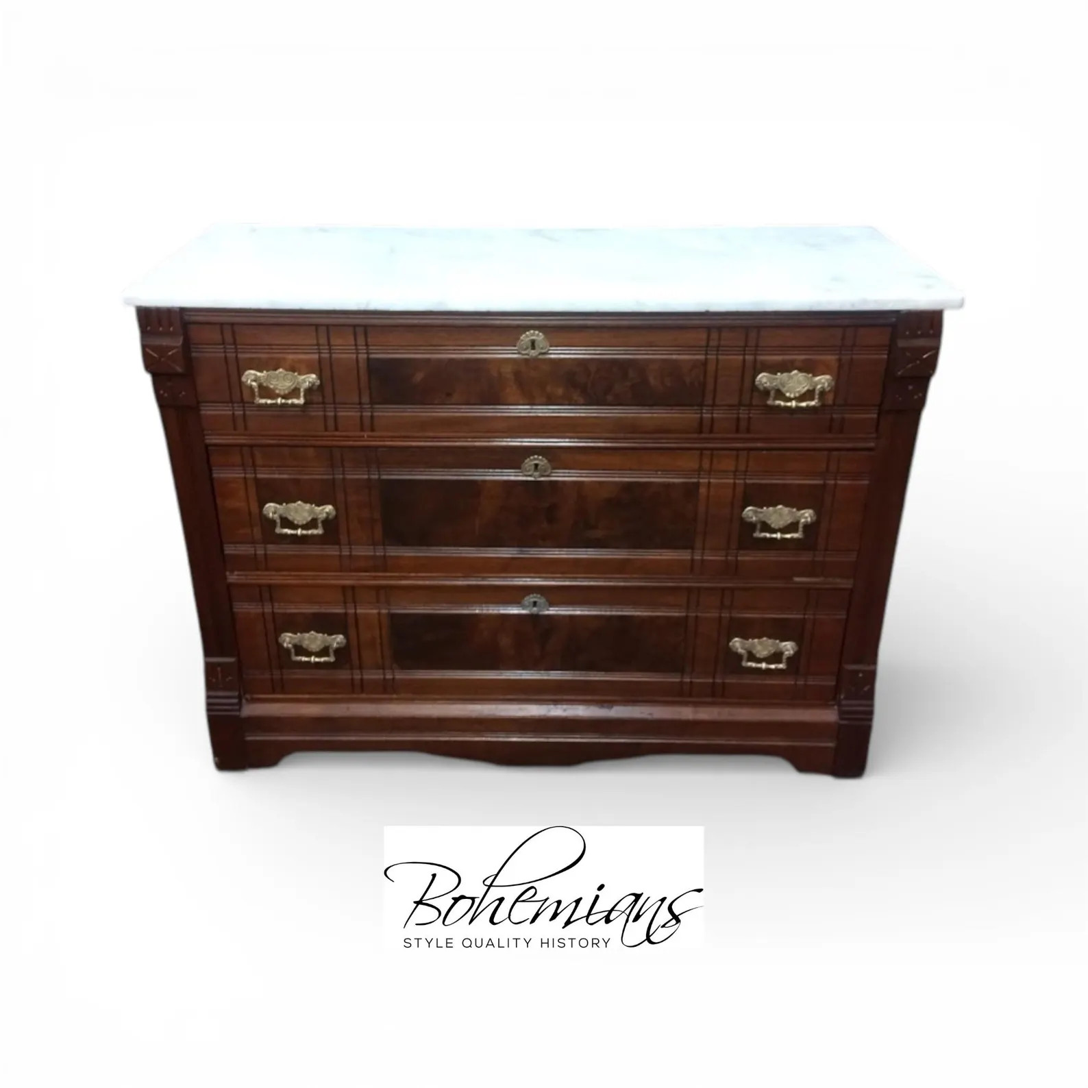 Antique Marble Top Dresser, Victorian Dresser | Etsy (Global)