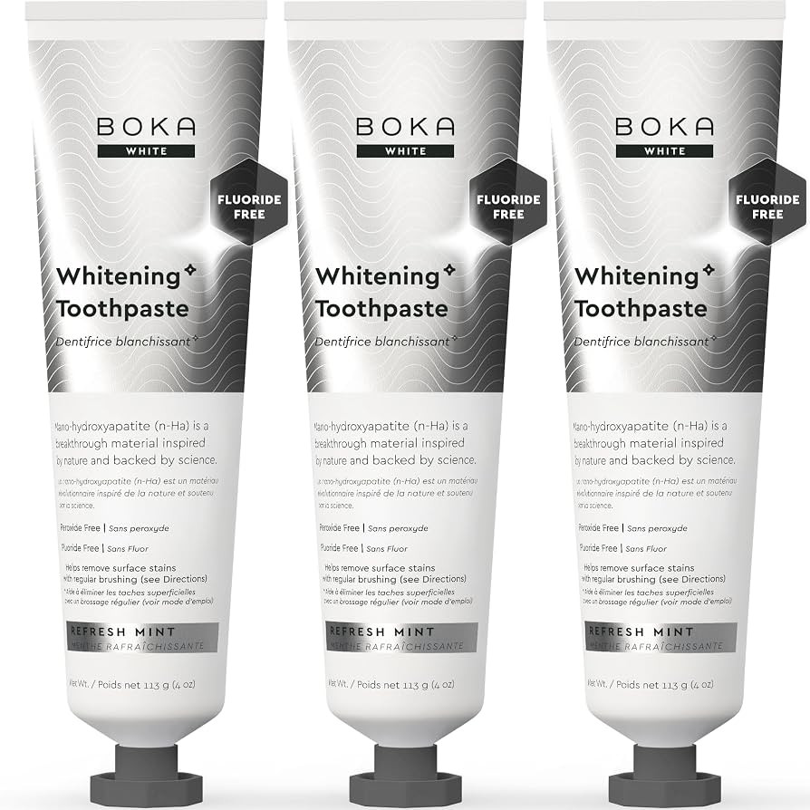 Boka Fluoride Free Toothpaste, Nano Hydroxyapatite Toothpaste, Appropriate for Sensitive Teeth, f... | Amazon (US)