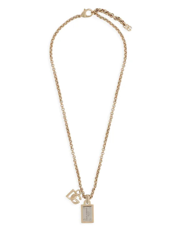 Dolce & Gabbana logo-lettering chain-link Detailing Necklace  - Farfetch | Farfetch Global