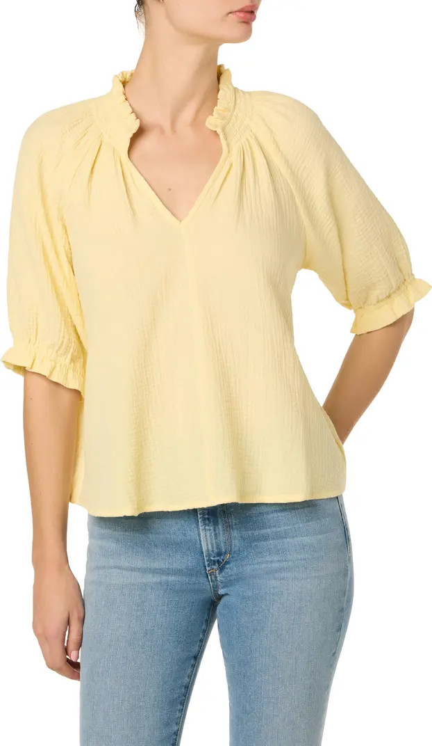 Elbow Sleeve Cotton Gauze Top | Nordstrom Rack