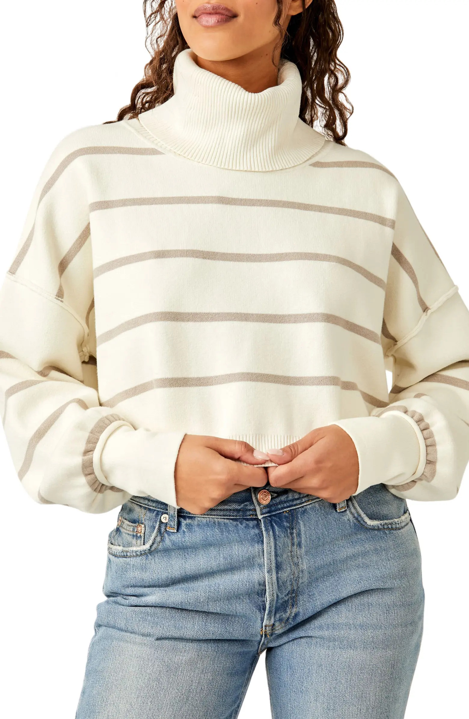 Free People Paulie Stripe Turtleneck Sweater | Nordstrom | Nordstrom
