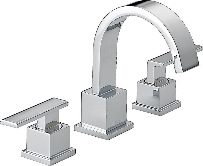 Delta Faucet Vero Widespread Bathroom Faucet Chrome, Bathroom Faucet 3 Hole, Bathroom Sink Faucet... | Amazon (US)