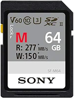 Sony M Series SDXC UHS-II Card 64GB, V60, CL10, U3, Max R277MB/S, W150MB/S (SF-M64/T2) | Amazon (US)