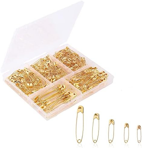 Mr. Pen- Safety Pins, 300 Pack, Assorted Sizes, Golden, Safety Pins for Clothes, Large Safety Pin... | Amazon (US)