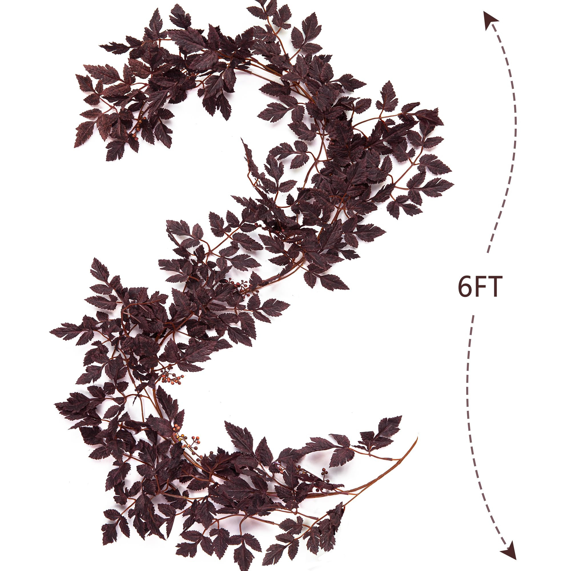 Fall Decor - Fall Decorations for Home - 6 Ft Plum Cimicifuga Seeded Garland - Artificial Leaf Ga... | Amazon (US)