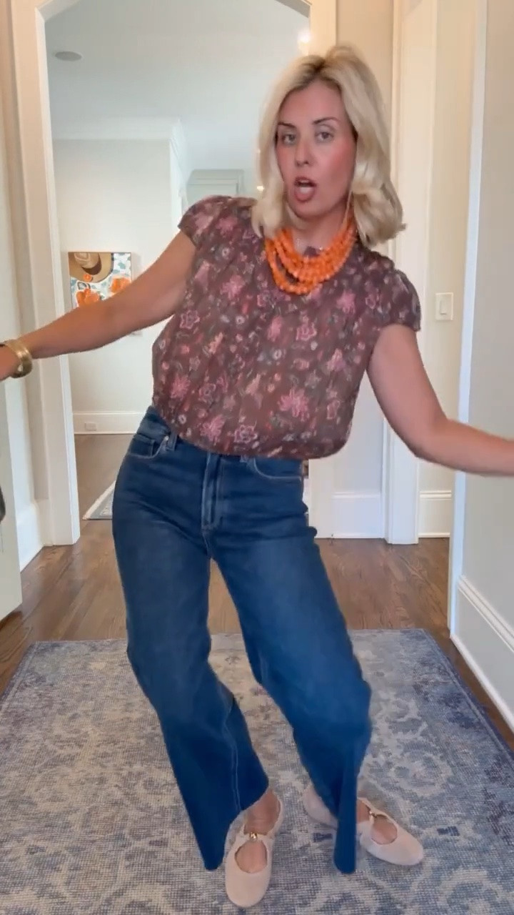 Oh this top is a keeper!! Styled with my new jeans and favorite flats. 
Top - small
Jeans - 26P
Shoes - 7.5 (sized 1/2 down)

#LTKmomlife #LTKPetite #LTKdayinmylife