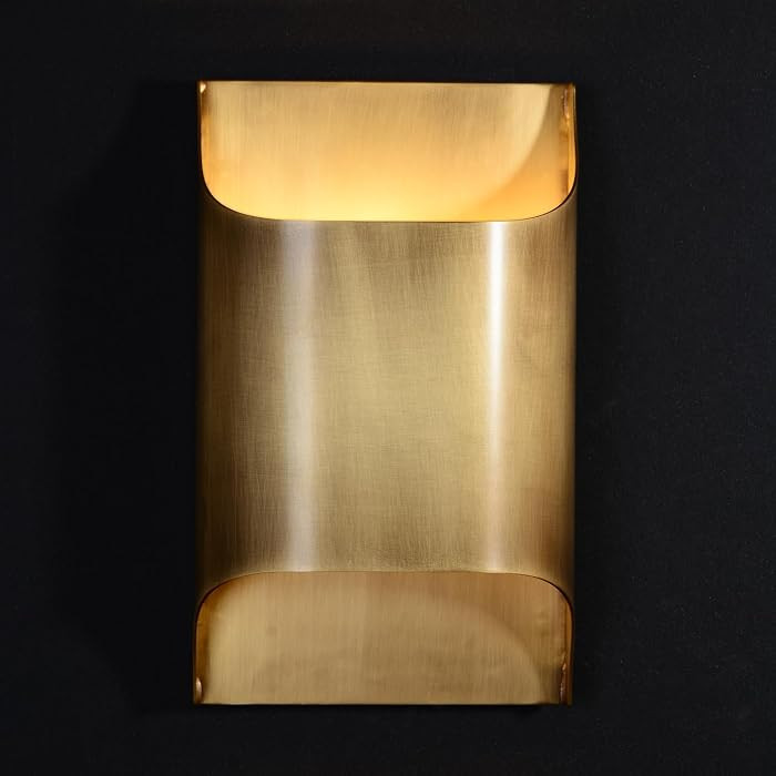 Luther Brass Wall Sconce, Dual Up and Down Light Fixture for Bedroom, Living Room or Hotel, Antiq... | Amazon (US)