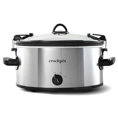 Crock-Pot SCCPVL600S Cook' N Carry 6-Quart Oval Manual Portable Slow Cooker, Silver | Amazon (US)