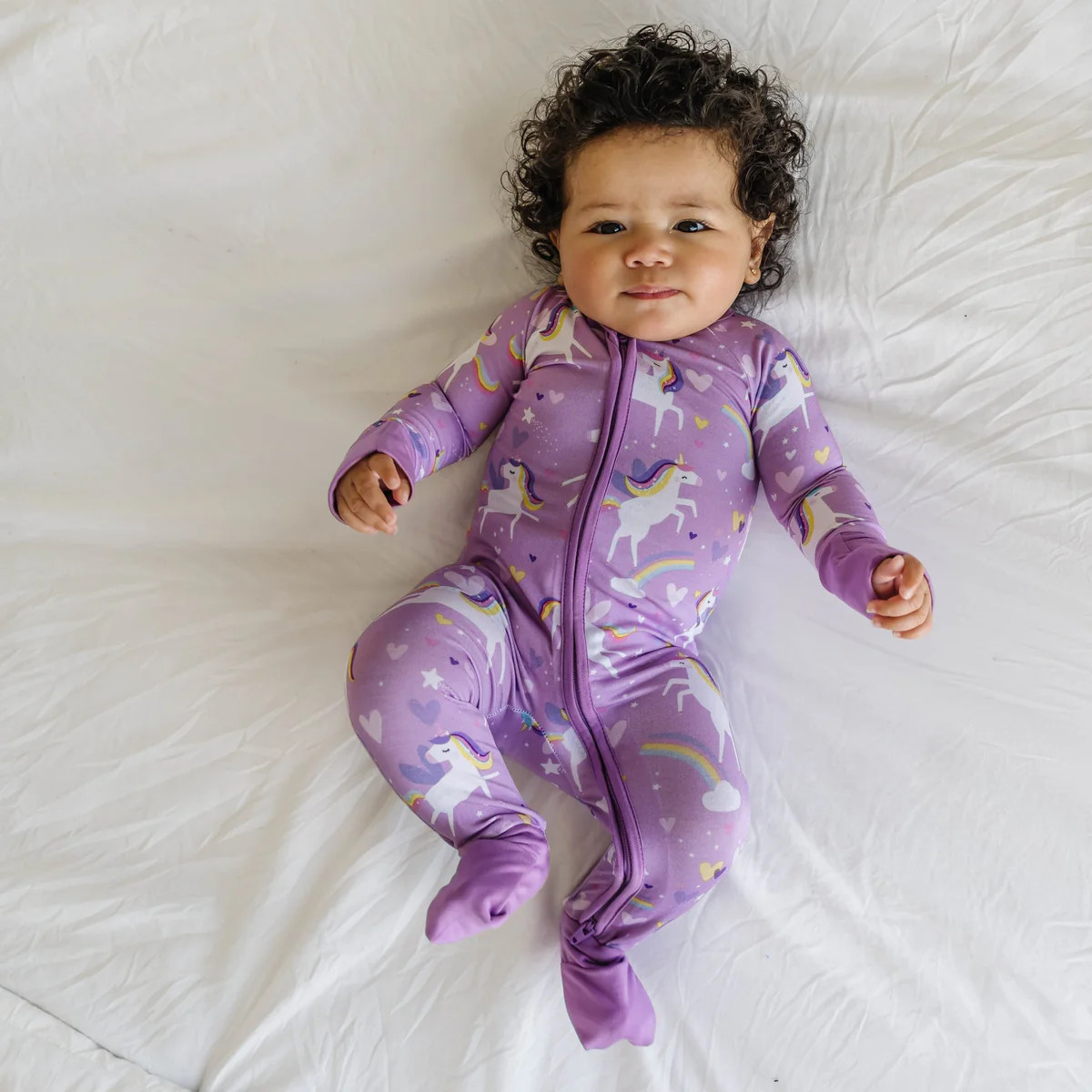 Sienna's Unicorns Bamboo Viscose Zippy | Little Sleepies