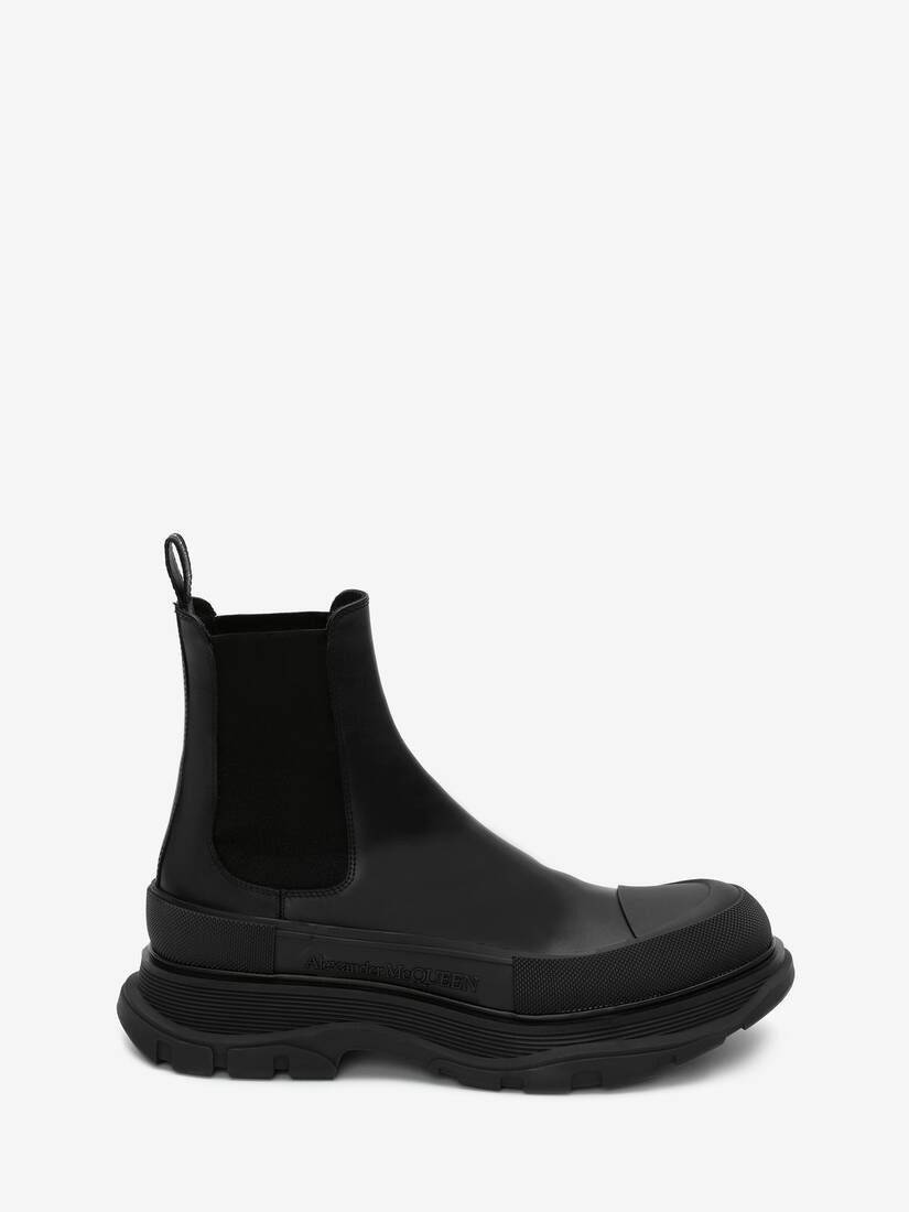 Men's Tread Slick Chelsea Boot in Black | Alexander McQueen