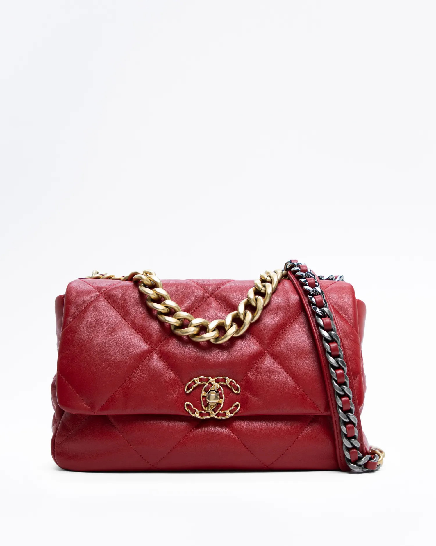Lambskin Chanel 19 Large Flap Bag | Vivrelle