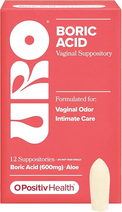 O Positiv URO Boric Acid Vaginal Suppository – with Lactic Acid, and Aloe for Fast Relief and V... | Amazon (US)