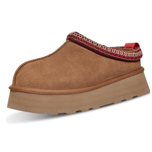 GZFGUZ Women's Slippers Platform Short Ankle Boot,Fur Fleece Lined Platform Boots Anti-Slip Snow Platform Slippers | Amazon (US)