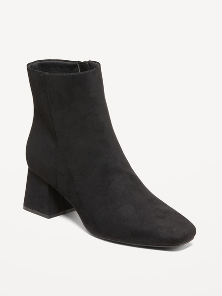 Faux Suede Square Toe Boots | Old Navy (US)