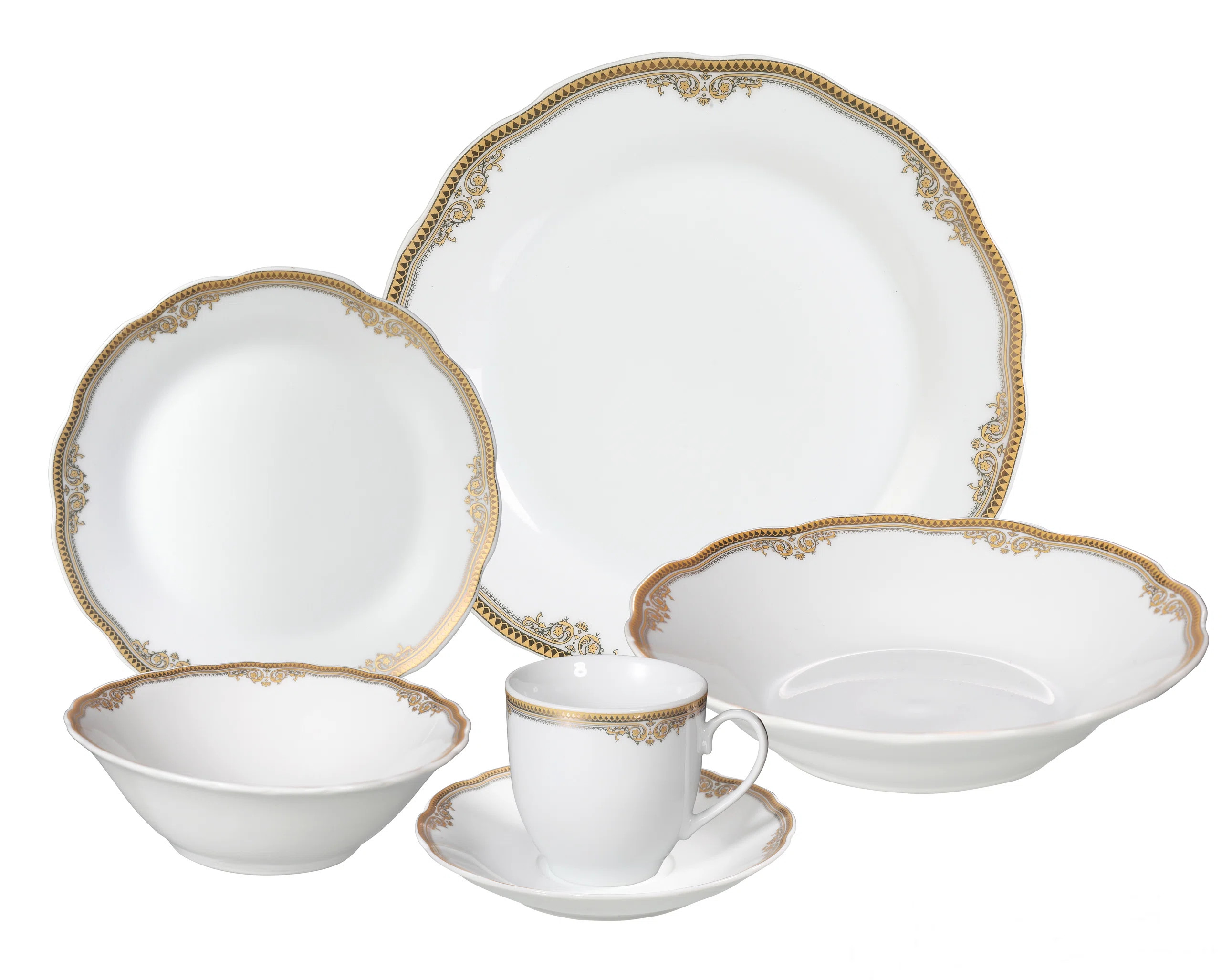 24 Piece Porcelain China Dinnerware Set - Service for 4 | Wayfair North America