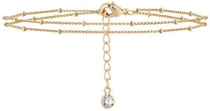 MEVECCO Bracelet for Women 14K Gold Plated Dainty Chain Simple Jewelry Cute Handmade Minimalist f... | Amazon (US)