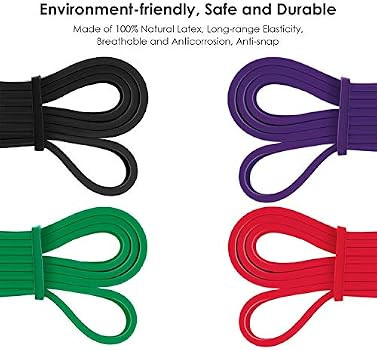 INTEY Pull up Assist Band Exercise Resistance Bands for Workout Body Stretch Powerlifting Set of ... | Amazon (US)