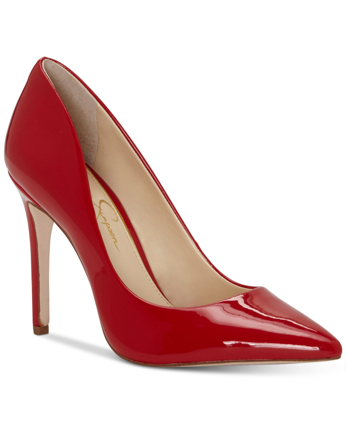 Jessica Simpson Women's Cassani Pointed-Toe Pumps - Red Muse Patent | Macy's
