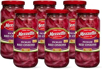 Mezzetta Pickled Red Onions in Jar - Tangy & Sweet Crunch - Perfect for Salads, Sandwiches & Culi... | Amazon (US)