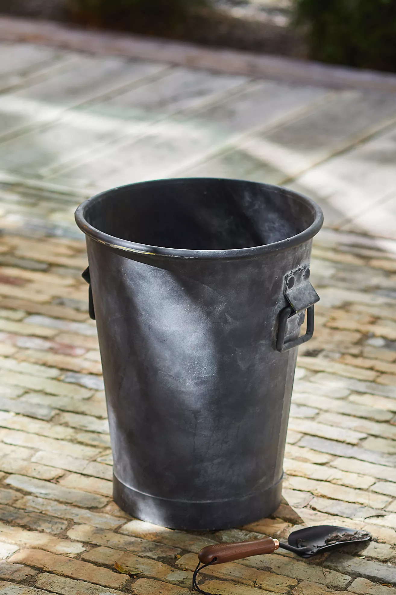 Taper Ring Handle Galvanized Planter, 16" | Terrain