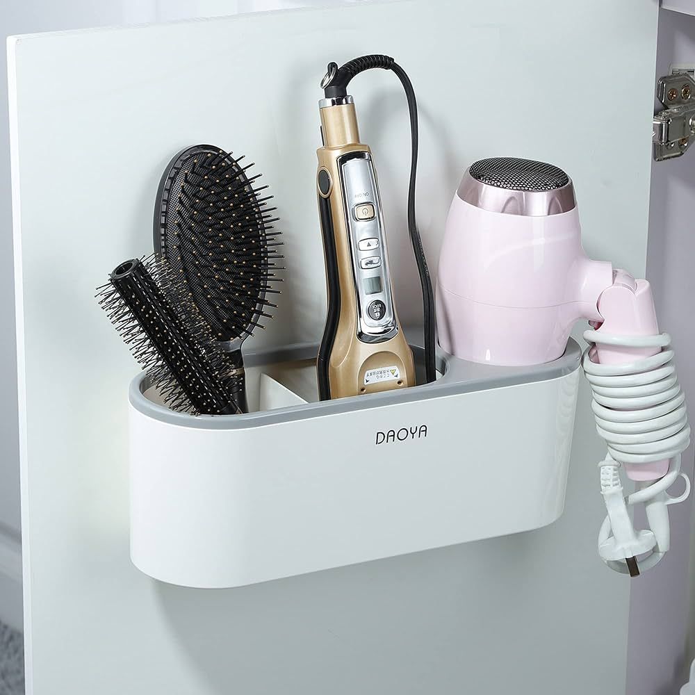 DAOYA Hair Dryer holder - 3 in 1 Hair Tool Organizer Bathroom, Blow Dryer Holder inside Cabinet D... | Amazon (US)