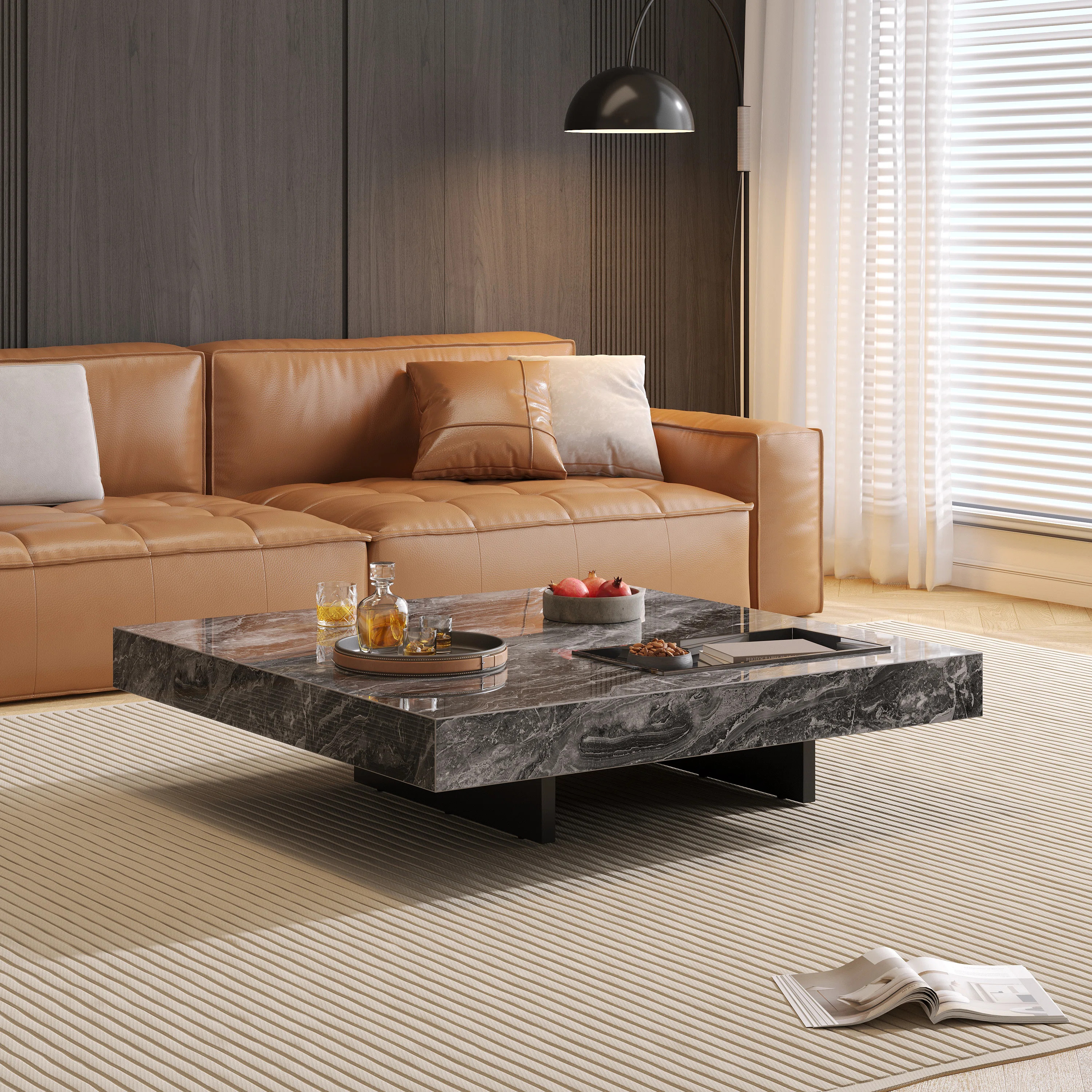 Brayden Studio Briamarie 39.37'' Square Sintered Stone Coffee Table & Reviews - Wayfair Canada | Wayfair North America