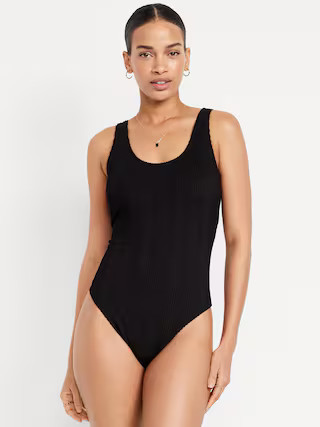 Ribbed One-Piece Swimsuit | Old Navy (US)