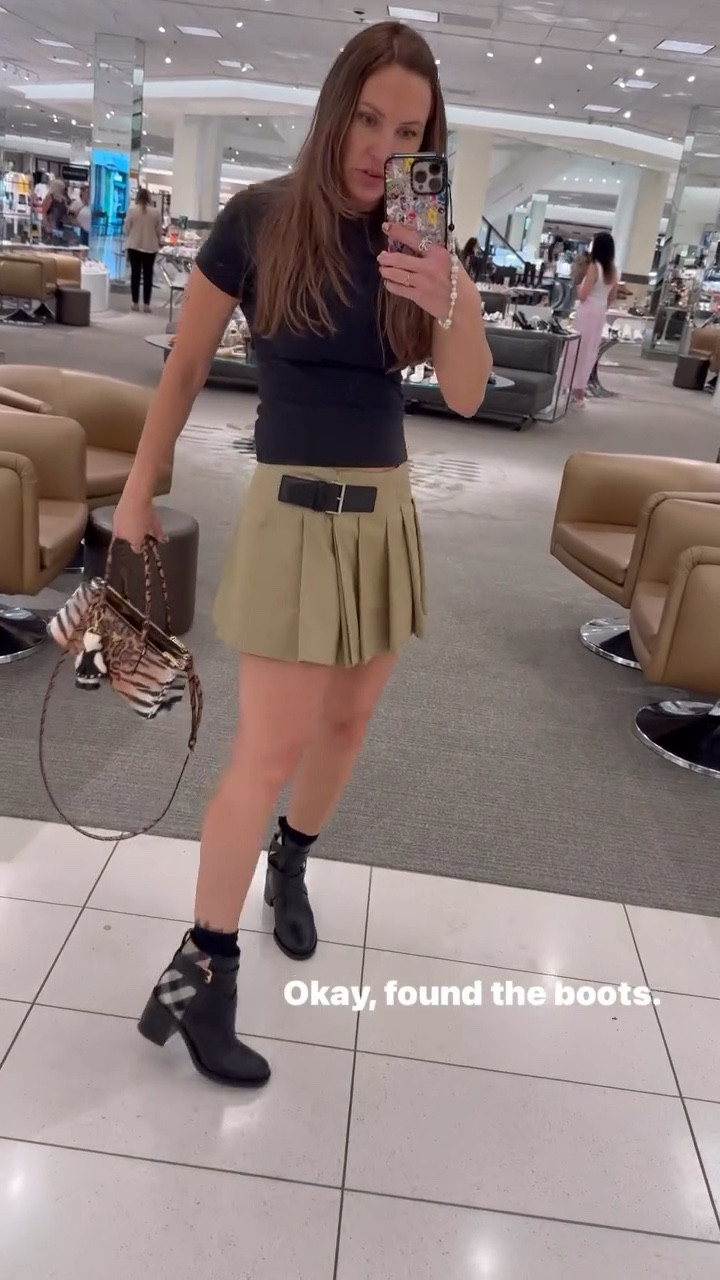 @nordstrom  @burberry I was looking for short boots with a small heels so that I can actually walk 😂🫣 These are really comfortable… I sized up half a size to a 38 because Burberry runs narrow in my opinion.  But the crisscross of the buckle gives the boots such a flattering look.  Plus that small pop of Burberry plaid is perfect.😍 if you’re wondering why all the Burberry content… I am going to a dinner at the four seasons with the brand next week and I need a full look 😂

#LTKWorkwear #LTKShoeCrush #LTKOver40