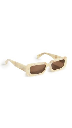 Elisa Johnson Women's Gigi Sunglasses, White Yellow Pearl, One Size | Amazon (US)