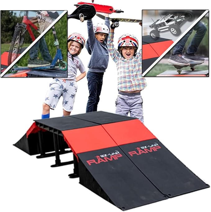 PLATPORTS Skate Ramp, Skateboard Ramp, BMX, Bike Ramps for Kids Ages 6-12, Kicker Ramp, Skateboar... | Amazon (US)