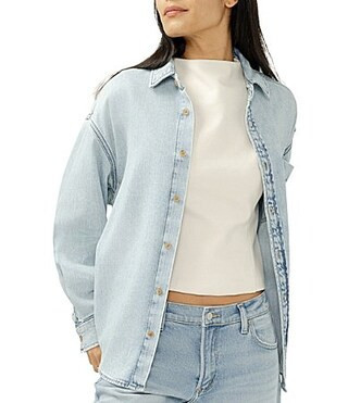 Silver Jeans Co. Relaxed Fit Denim Shirt -  S | Dillard's