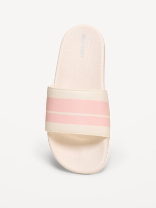 Faux-Leather Pool Slide Sandals for Girls | Old Navy (US)