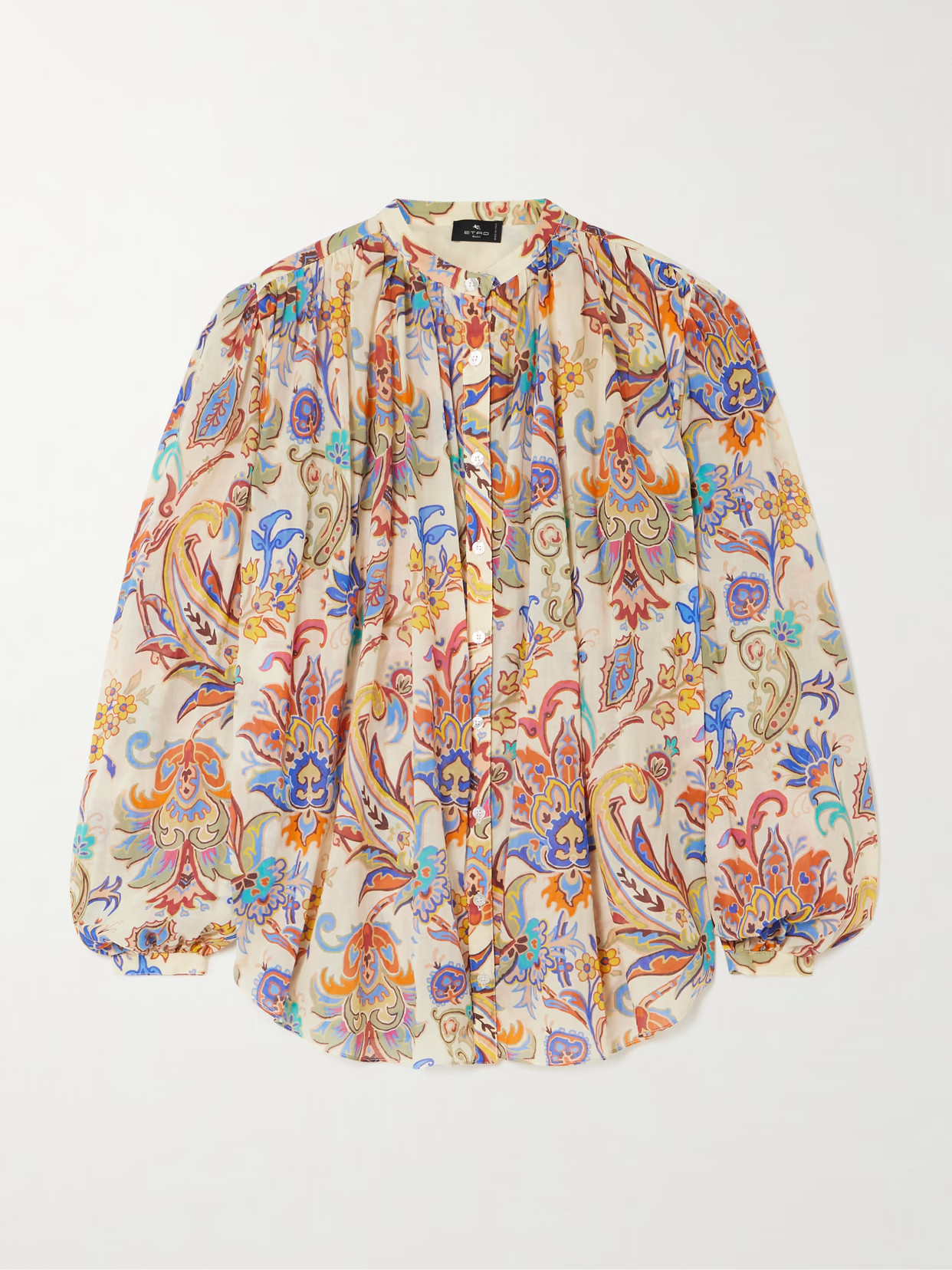 Etro - Paisley-print Cotton-voile Blouse - Neutrals | NET-A-PORTER (US)